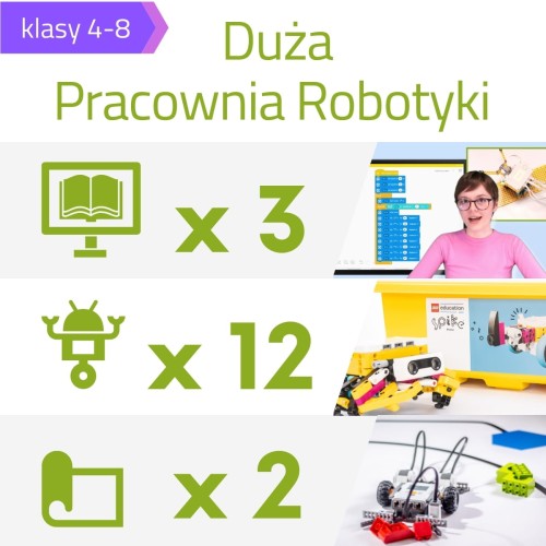 Duża pracownia robotyki RoboCamp dla klas 4-8