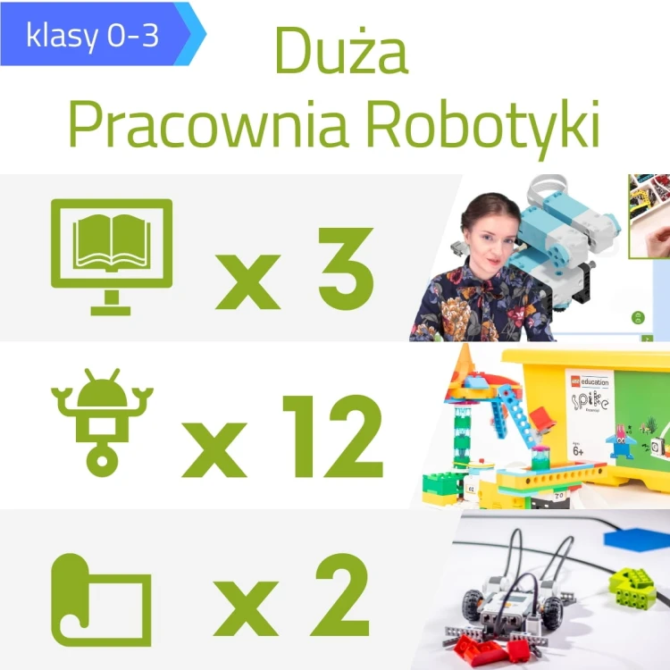 Duża pracownia robotyki RoboCamp dla klas 0-3