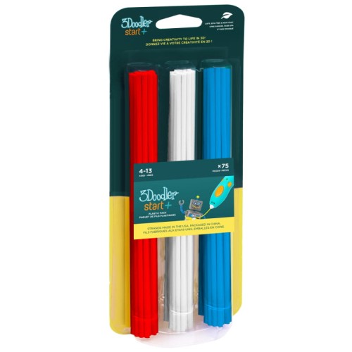 Filament do długopisu 3Doodler Start - 3 kolory, 75 sztuk