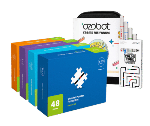 Ozobot Evo - Robot z flamastrami i kompletem puzzli