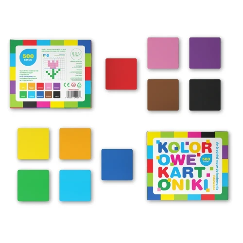 EduSense - 500 kolorowych kartoników do średniej maty do kodowania